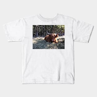 Scottish Highland Cattle Cow 2333 Kids T-Shirt